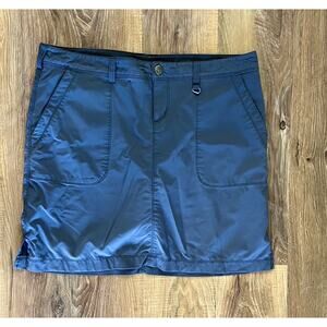 REI Skort Women's Gray Pockets Outdoor Hiking Gorpcore M (8, Faded Tag) EUC